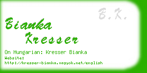 bianka kresser business card